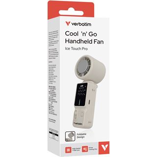 Verbatim Cool 'n' Go Ice Touch Pro Handheld Fan White/Silver