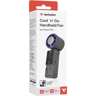 Verbatim Cool 'n' Go Ice Touch Pro Handheld Fan Purple/Grey