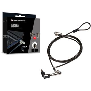 Conceptronic NBT Notebook Zahlenschloss Nano-Lock Dual 1.80m