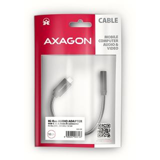 AXAGON ADA-HC USB-C Hi-Res Audio-Adapter - 3,5-mm-Klinke, 32 Bit, 384