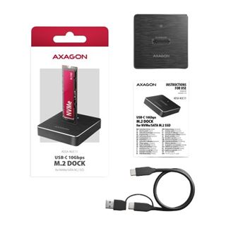 AXAGON ADSA-M2C Dual NVMe M.2 SSD-Dockingstation, USB-C 10 Gbit/s,