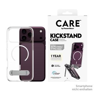 PanzerGlass CARE Kickstand Case transp.white MagSafe iPhone 18Pro