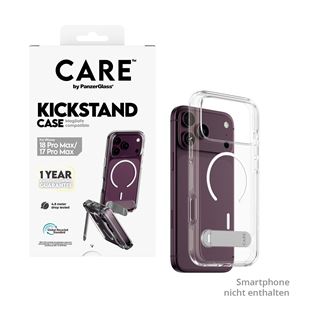 PanzerGlass CARE Kickstand Case transp.white MagSafe iPhone 18Pro