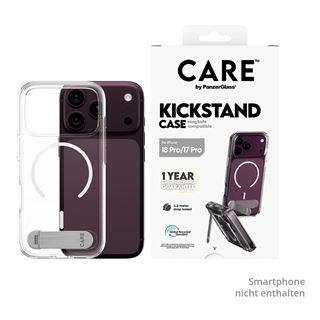 PanzerGlass CARE Kickstand Case transp. w. white MagSafe iPhone 18