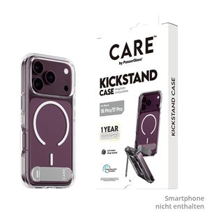 PanzerGlass CARE Kickstand Case transp. w. white MagSafe iPhone 18
