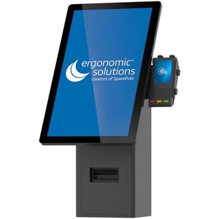 ERGONOMIC SOLUTIONS SPACEPOLE MINI KIOSK WALL MOUNTED WHITE