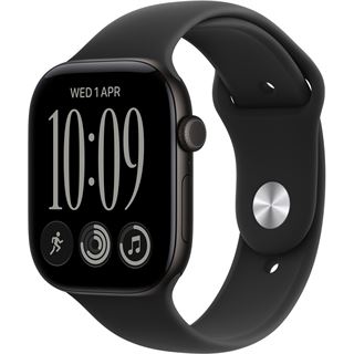 Apple Watch S12 2026 Aluminium 46mm Schwarz (Sportarmband schwarz) M/L