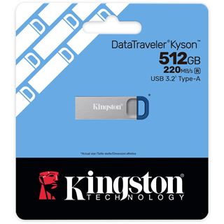 512GB KINGSTON DATATRAVELER KYSON 220MB/S METAL USB 3.2 GEN 1