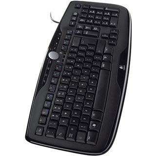 Logitech 600 Media Tastatur Schwarz Deutsch USB