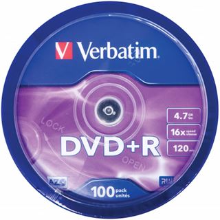 Verbatim DVD+R 4.7 GB 100er Spindel (43551)