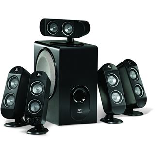 Logitech Aktivboxen X-530 5.1 System 70W RMS Schwarz RETAIL