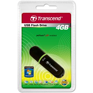 4GB Transcend JetFlash V30 Schwarz/Grün USB 2.0