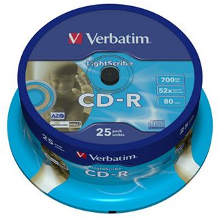 Verbatim CD-R 700 MB LightScribe 25er Spindel (43659)
