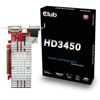 256MB Club 3D Radeon HD 3450 passiv Low Profile DDR2 PCIe