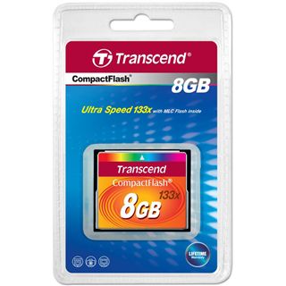 8 GB Transcend Standard Compact Flash TypI 133x Bulk