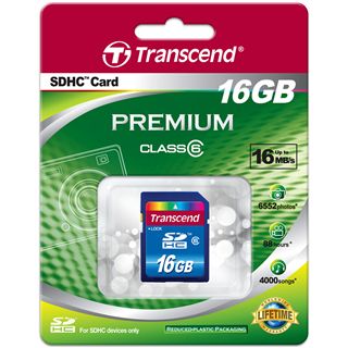 16 GB Transcend Standard SDHC Class 6 Bulk