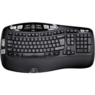 Logitech Cordless Desktop Wave Pro Tastatur+Maus Schwarz Deutsch USB