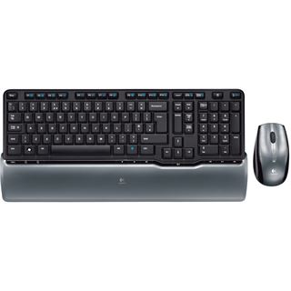 Logitech Cordless Desktop S 520 Tastatur+Maus Schwarz/Grau Deutsch USB