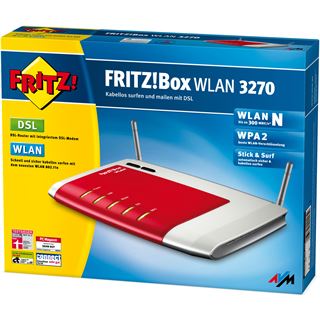 AVM FRITBox 3270 WLAN N 4 Port Router 300Mbit/s