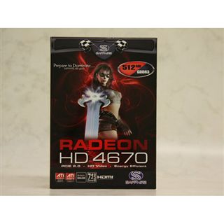 512MB SAPPHIRE Radeon HD4670 GDDR3 DVI TVo PCIe