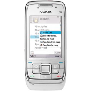 Nokia E66 white steel 3 Mon. Navi