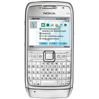 Nokia E71 white steel