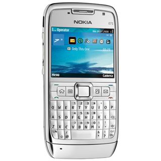 Nokia E71 white steel