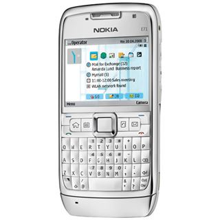 Nokia E71 white steel