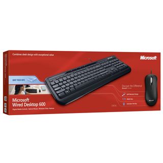 Microsoft Wired Desktop 600 Deutsch USB schwarz