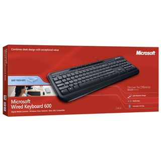 Microsoft 600 USB Deutsch schwarz (kabelgebunden)