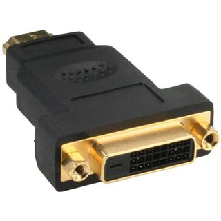 InLine HDMI Adapter HDMI-Stecker auf DVI 24+1 Buchse Schwarz vergoldet