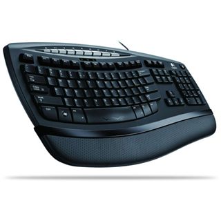 Logitech 450 Comfort Wave Tastatur Schwarz Deutsch USB OEM