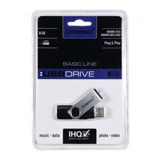 8 GB Intenso Basic Line schwarz/silber USB 2.0