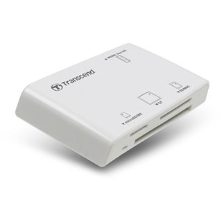 Transcend P8 Multi Card Reader wei&szlig; USB 2.0 extern Multi Slot