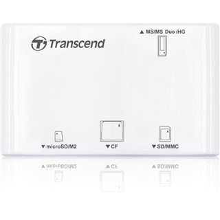 Transcend P8 Multi Card Reader wei&szlig; USB 2.0 extern Multi Slot