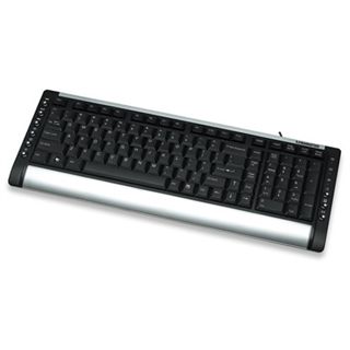 Manhattan Multimedia Tastatur Schwarz/Silber Deutsch USB