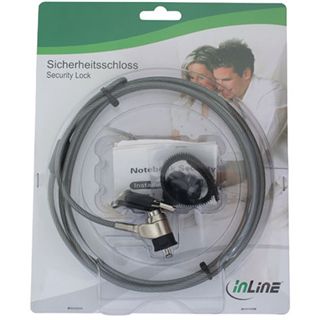 InLine Notebook Sicherheitsschloss, , mit Schlüssel, 4,4mm x 2m