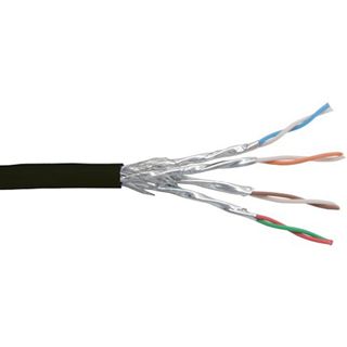 (&euro;0,71*/1m) 100.00m InLine Cat. 6 Patchkabel S/FTP PiMF Schwarz