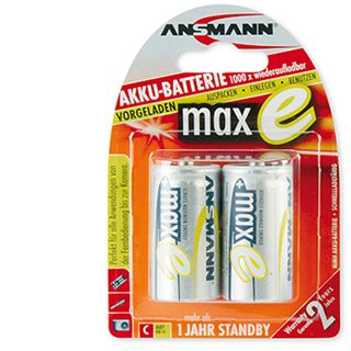 ANSMANN maxE HR14 Nickel-Metall-Hydrid C Baby Akku 4500 mAh 2er Pack