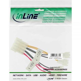 InLine 2x 12V und 2x 5V Adapterkabel für 4 Lüfter (33005B)