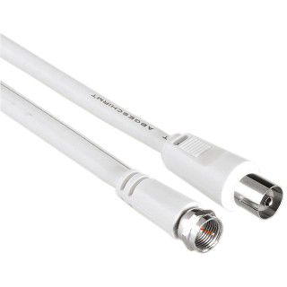 5.00m Hama Antenne Anschlusskabel F-Stecker auf Koaxial Kupplung