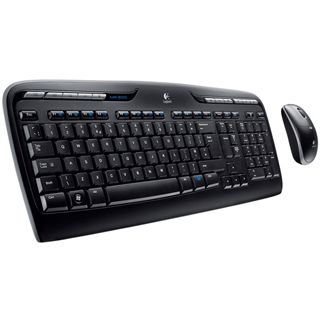 Logitech Cordless Desktop MK300 Tastatur+Maus Schwarz Deutsch USB