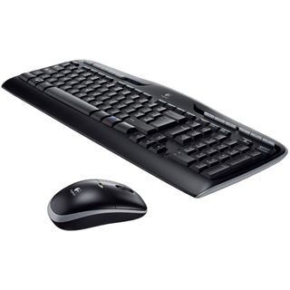 Logitech Cordless Desktop MK300 Tastatur+Maus Schwarz Deutsch USB