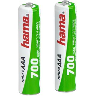 Hama HR03 Nickel-Metall-Hydrid AAA Micro Akku 700 mAh 2er Pack