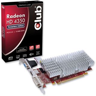 512MB Club 3D Radeon HD 4350 passiv Low Profile DDR2 PCIe