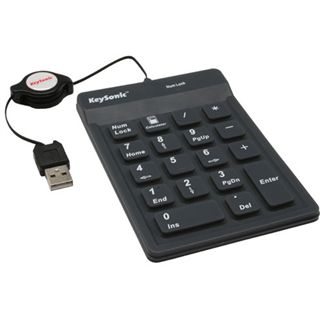 KeySonic Silikon USB Keypad für PC (ACK-118BK)