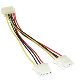 InLine Strom-Y-Kabel intern, 1x 5,25" an 2x 5,25", bulk 20cm