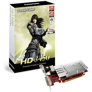 512MB PowerColor Radeon HD 3450 passiv GDDR PCIe