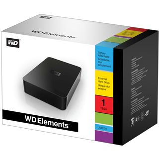 1TB WD Elements WDBAAU0010HBK-EESN 3.5" (8.9cm) USB 2.0 schwarz