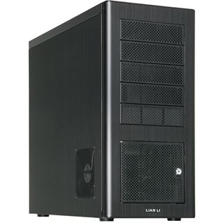 ATX Midi Lian Li PC-9B Alu Schwarz gedämmt (Ohne Netzteil)